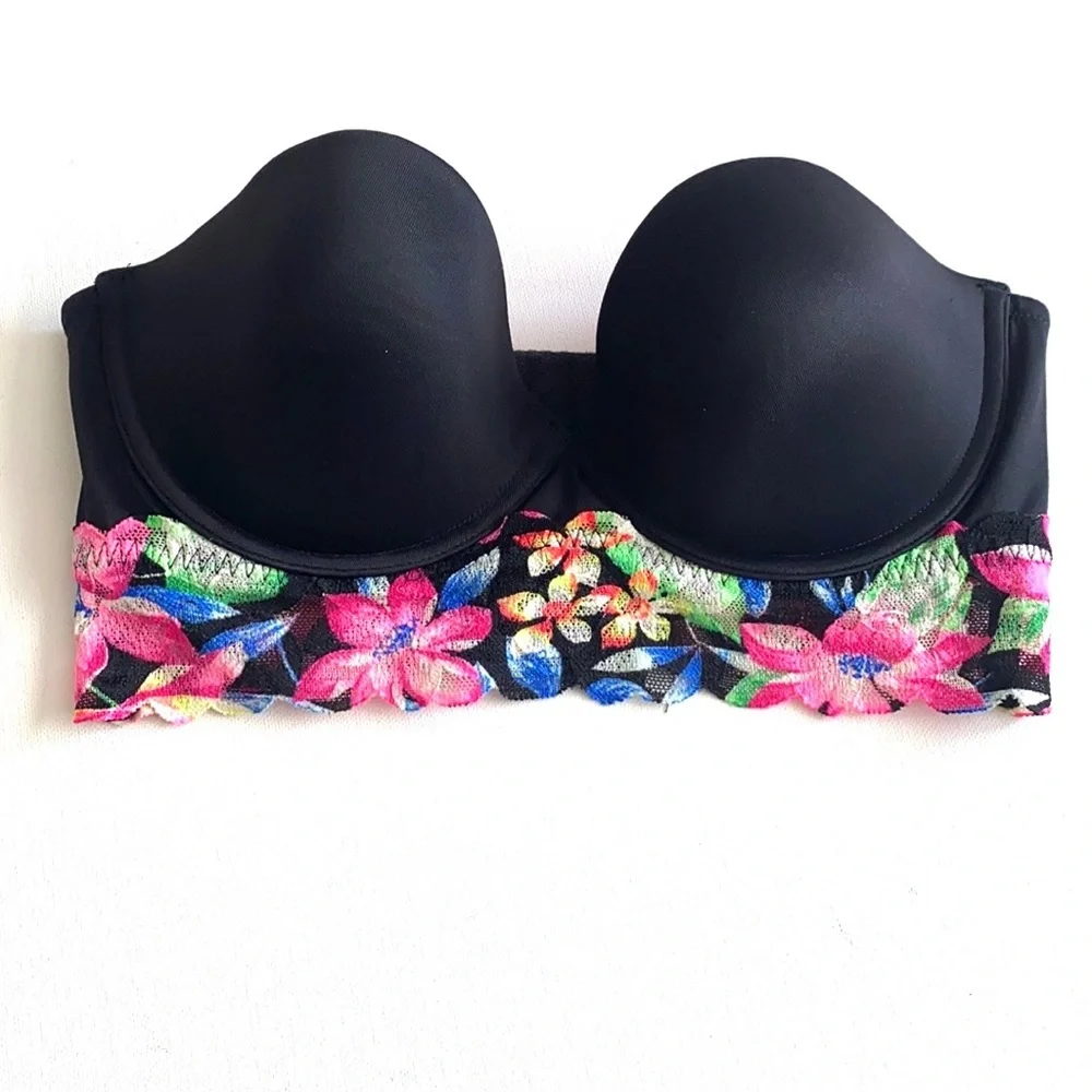 Victoria’s Secret strapless Floral bustier,‎ 34C